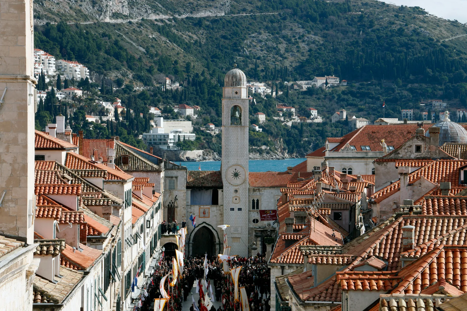 View of Dubrovnik and the Adriatic Sea, Croatia
